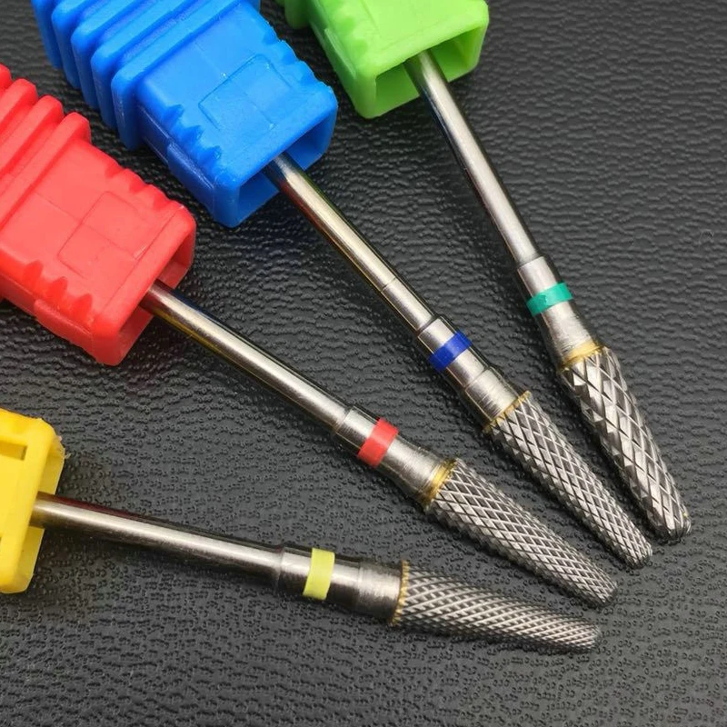 5개 네일 드릴 비트 3/32'' - 전문가용 마무리용 카바이드 비트, 젤 네일을 부드럽게 제거하고 광택을 낸다, 네일 아트 페디큐어용