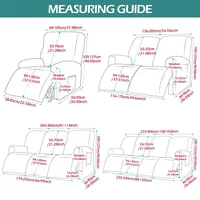 Waterproof Stretch Recliner Sofa Covers 1/2/3/4 Seats Solid Couch Covers Sofa SlipCover Protector Recliner Chair Covers For Home 2