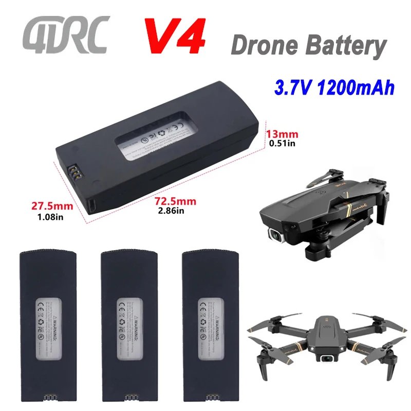 정품 4DRC V4 드론 배터리, 쿼드콥터 교체 액세서리 3.7V 1200MAh - 티몬