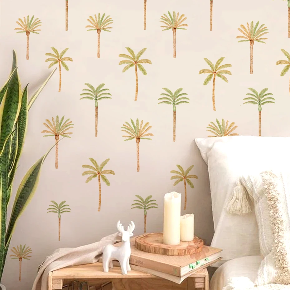 Boho Coconut Palm Tree Wall Sticker For Children Baby Girls Boys Room Nursery Wall Art Decals Vinyl Kids Bedroom Home Decor for wall stickers,luminous wall stickers,vinyl decal stickers,children room decoration