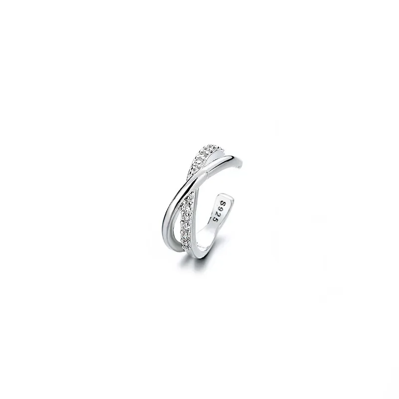 Ear clip earrings for women 1 pc non-piercing crystal