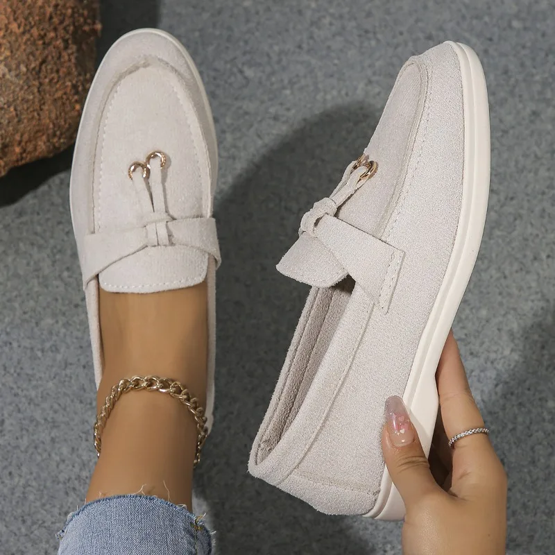 New Lefu Shoes Women's Soft Leather Retro Lazy Man Step on Thick Sole Flat Bottom Comfortable Single Shoe Zapatos Para Niña - Image 5