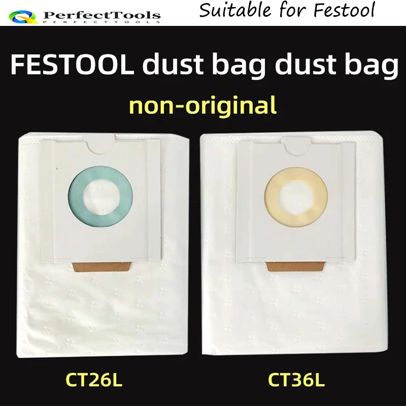 Festool-フィルターバッグ,掃除機部品,不織布,ほこり,フィルター