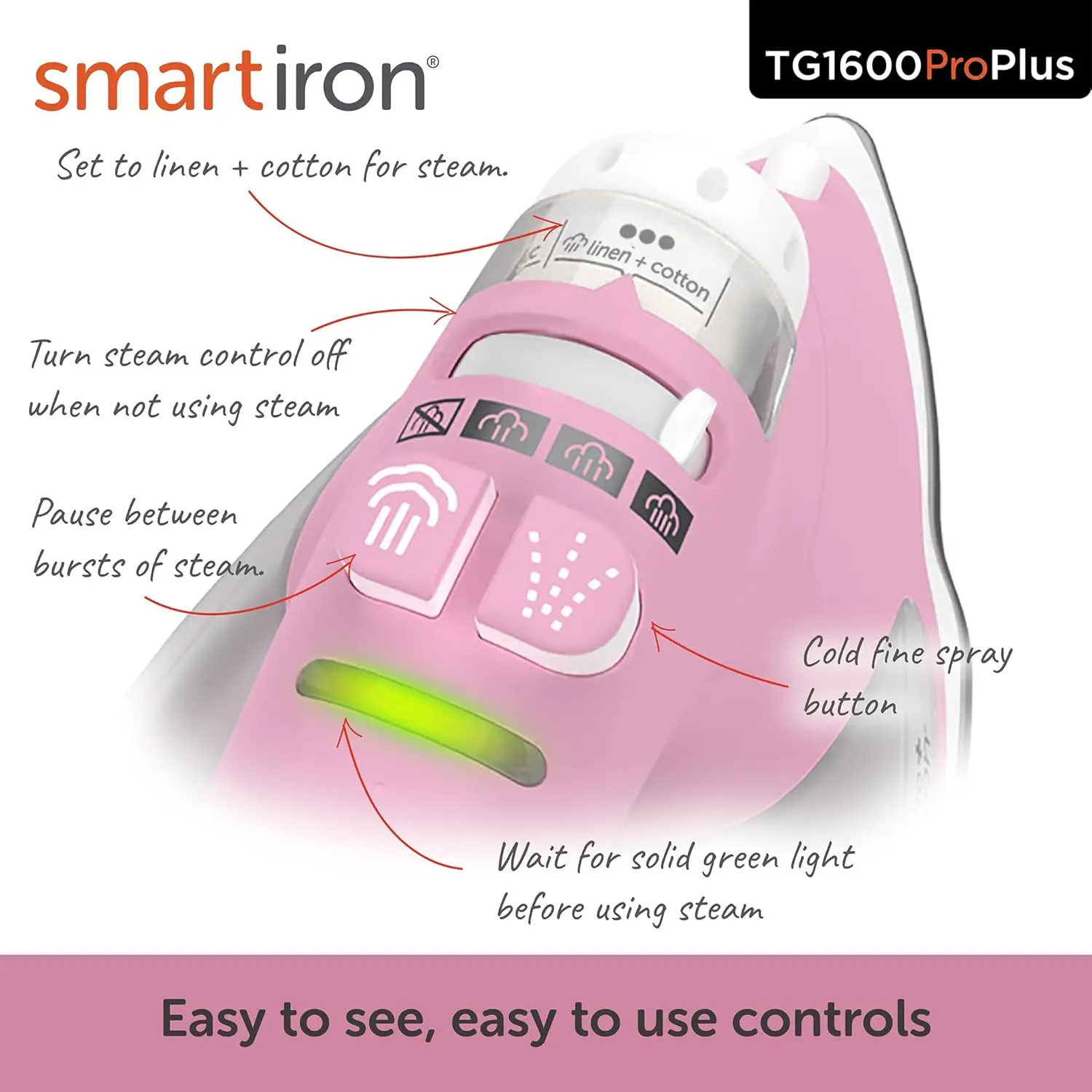 Auto Lift - for Clothes, Sewing, Quilting and Crafting Ironing | Diamond Ceramic 5