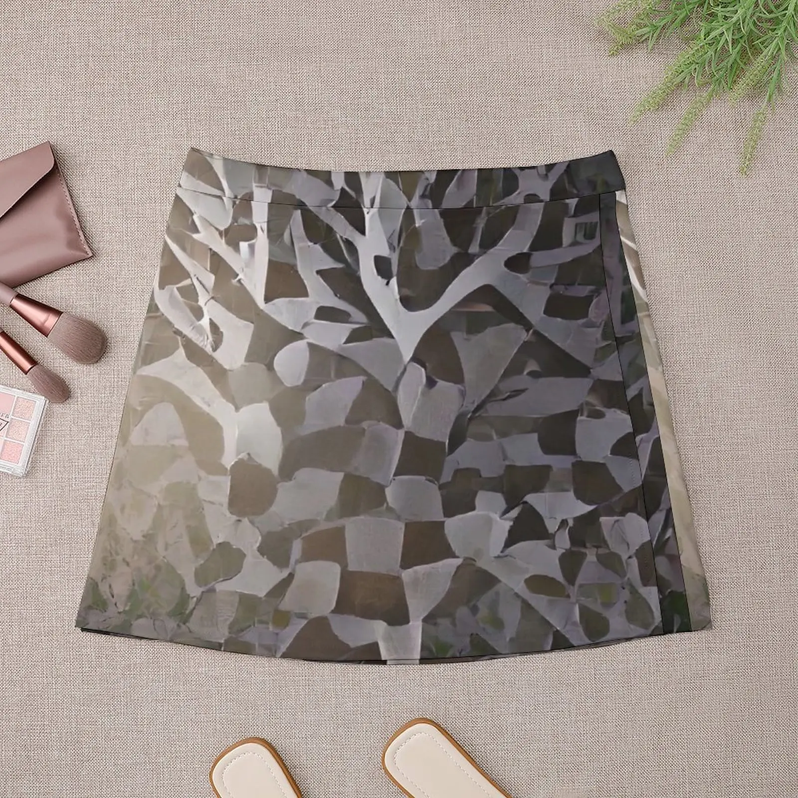 Diamond Tree Pattern Mini Skirt korean style Short skirt woman