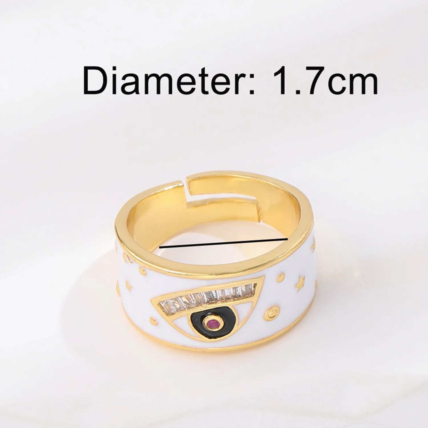 2021 INS Color Rainbow Fashion Rings For Women Finger Jewelry Clear CZ Colorful Neon Enamel Open Adjusted Dome Ring