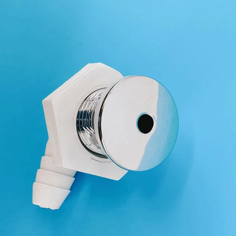 &Phi;8mm Nozzle 25mm Cover Curved Bathtub Bubble Nozzle Chromed Cap PVC Base Hot Tub Air Jet Massage Bathtub Jet