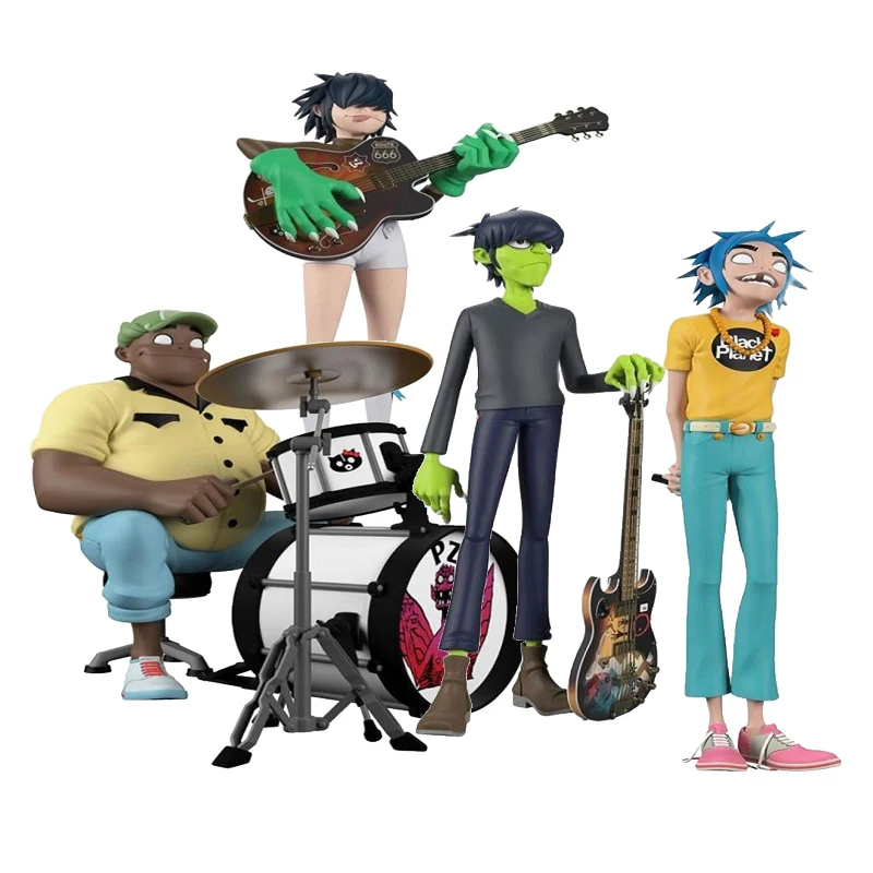 

Rock Band Gorillaz Action Figure Resin Simulation Indie Station Member Collection Virtual Band 2D Noodle Murdoc Russel Model Toy