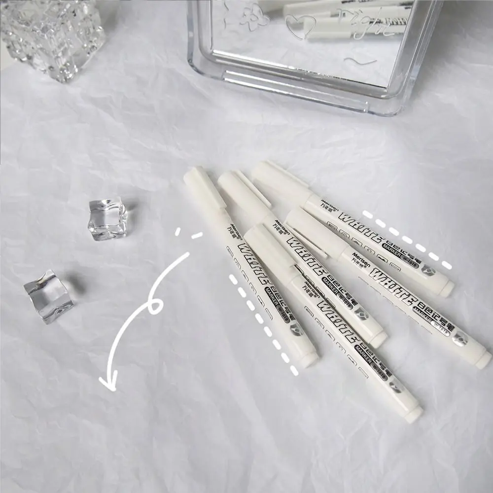 3pcs 방수 흰색 영구 페인트 펜 퇴색하기 쉽지 않음 빠른 건조 흰색 마커 펜 ..