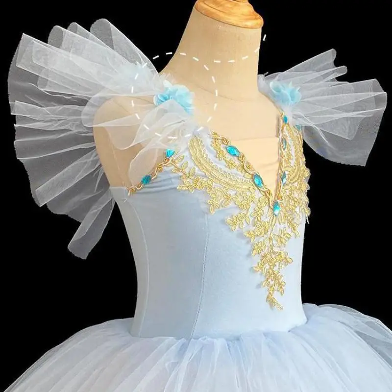 Ballet Dress Professional Romantic Tutu Long Tulle Tutus Ballet Women Girls Ballerina Party Dress