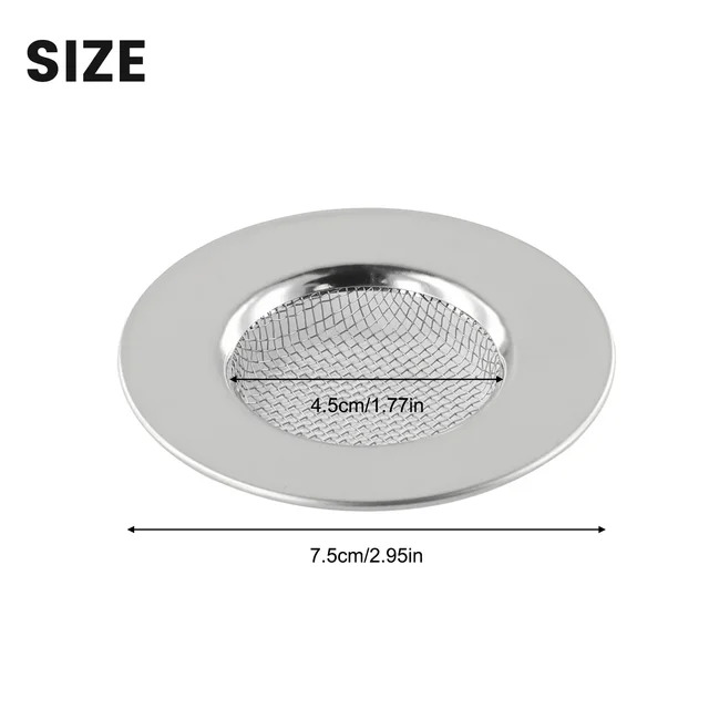 7.5 Cm Bathtub Hair Catcher Stopper Stainless Steel Shower Drain Hole Filter Trap Kitchen Metal Sink Strainer Floor Drain 2