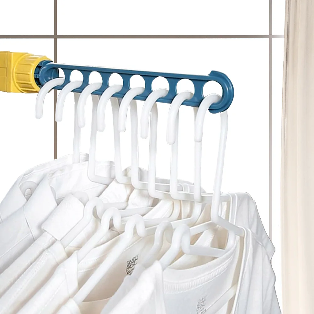 Drying Rack Balcony Wall Mounted Clothes Bathroom Indoor 8 Holes