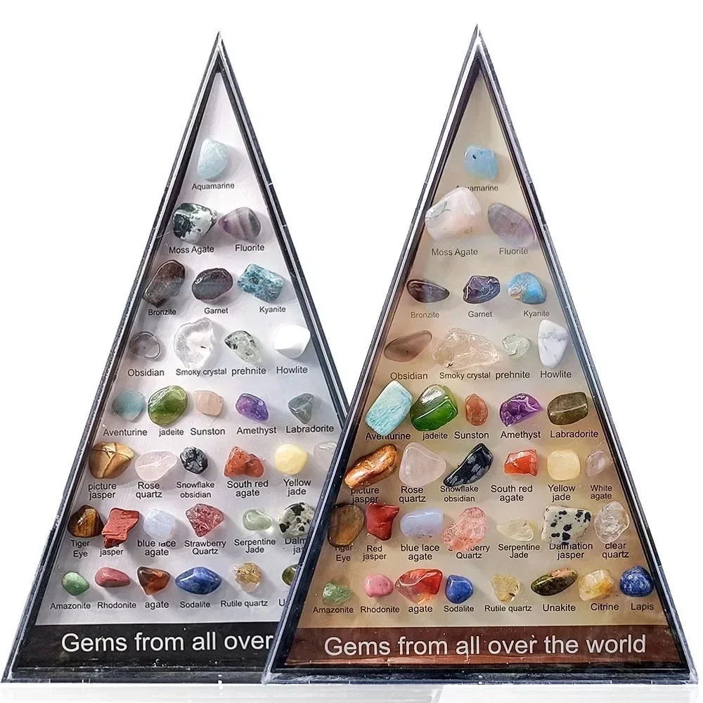 Natural Healing Crystals Mineral Specimens Irregular Tumbled Stones Rock Collection 36 PCS/Box