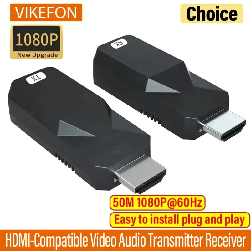 Vikefon HDMI Extender 50M Range PC to Monitor/Laptop/Projector
