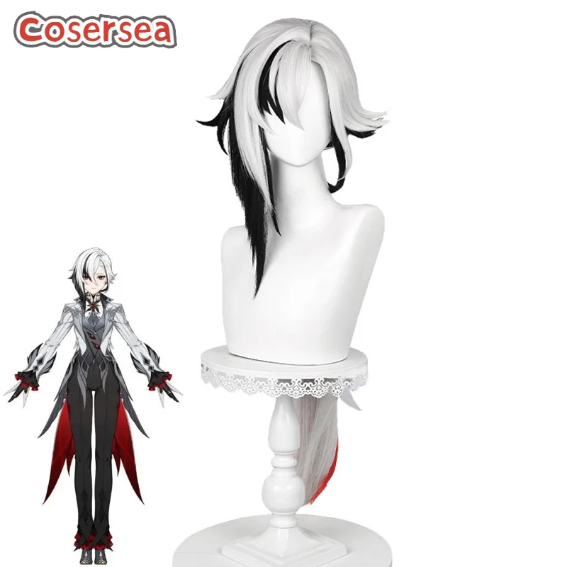 

Cosersea Fatui Arlecchino Cosplay Wigs Genshin Impact Fatui Arlecchino 83cm Long Mixed Color Wig Synthetic Hair Heat Resistant