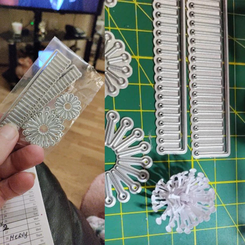 Dreamcat 꽃용 수술 금속 절단 다이 금형 칼, 스크랩북 스텐실 DIY 엠보싱 공예 다이 컷 카드 새로운 다이 만들기