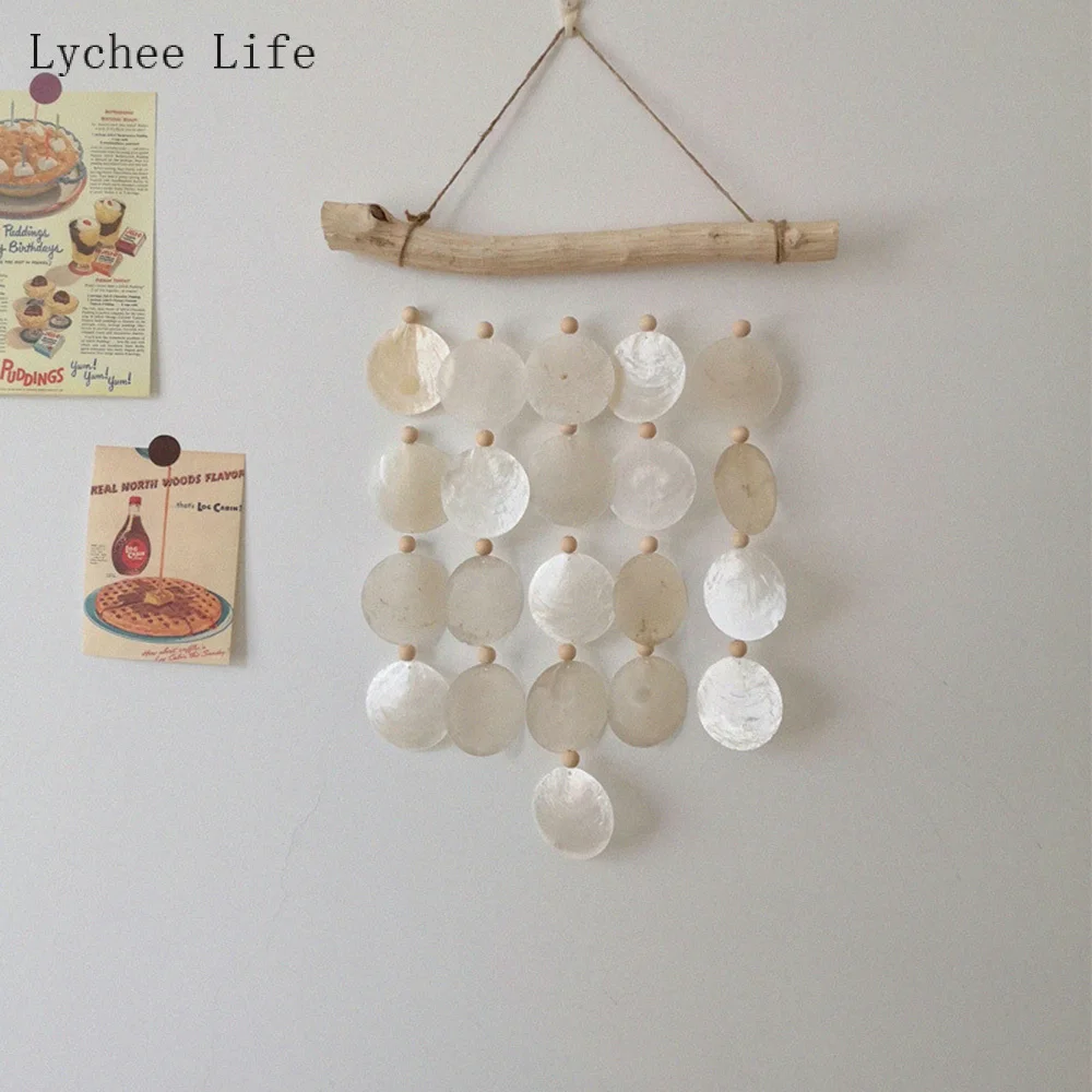 NEW 10/20PCS Natural Shell Round Slices Ornaments DIY Mirror Shells Material for Home Lamps Wind Chime Pendant Accessories Craft