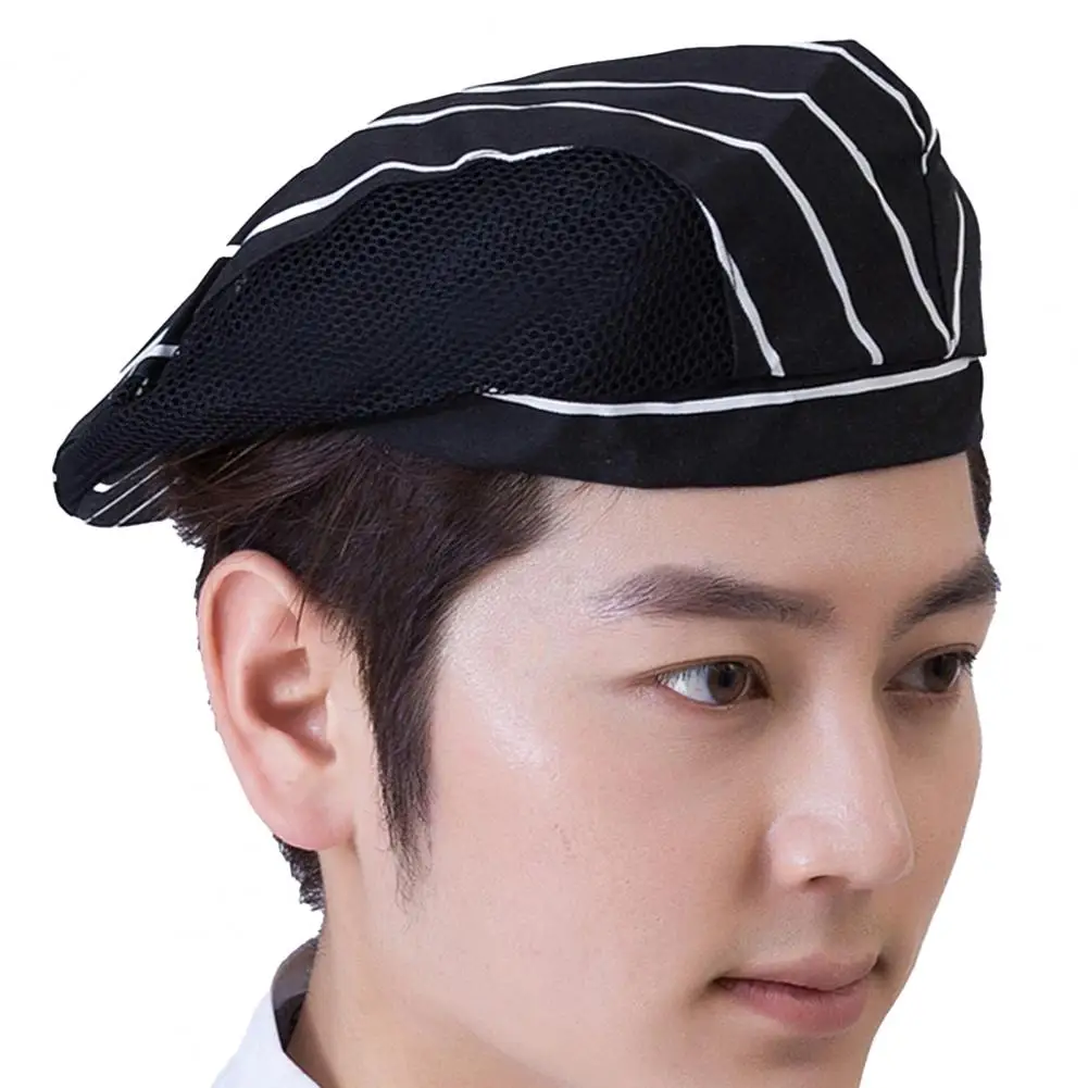 

Chef Advanced Hat Unisex Plaid Print Cooking Hotel Kitchen Work Wear Waiter Hat Headwear