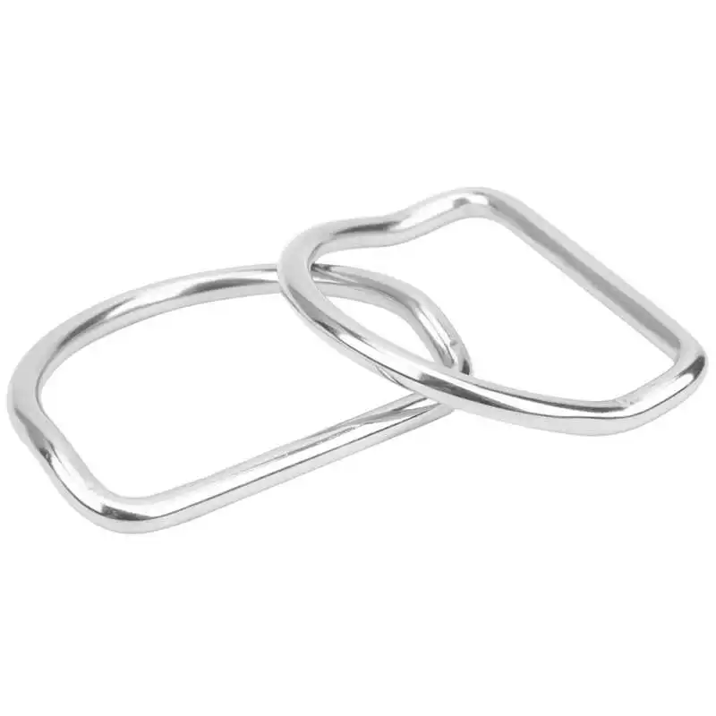 2Pcs Diving D Rings Webbing Harness Belt Retainer Weight Belt Retainer Stainless Steel Serrated Slide Keeper Diving Accessories scuba diving belt keeper