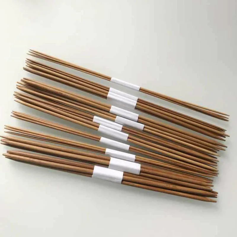 Спицы для вязания с двойным острым носком набор из 11 бамбуковых спиц начинающих