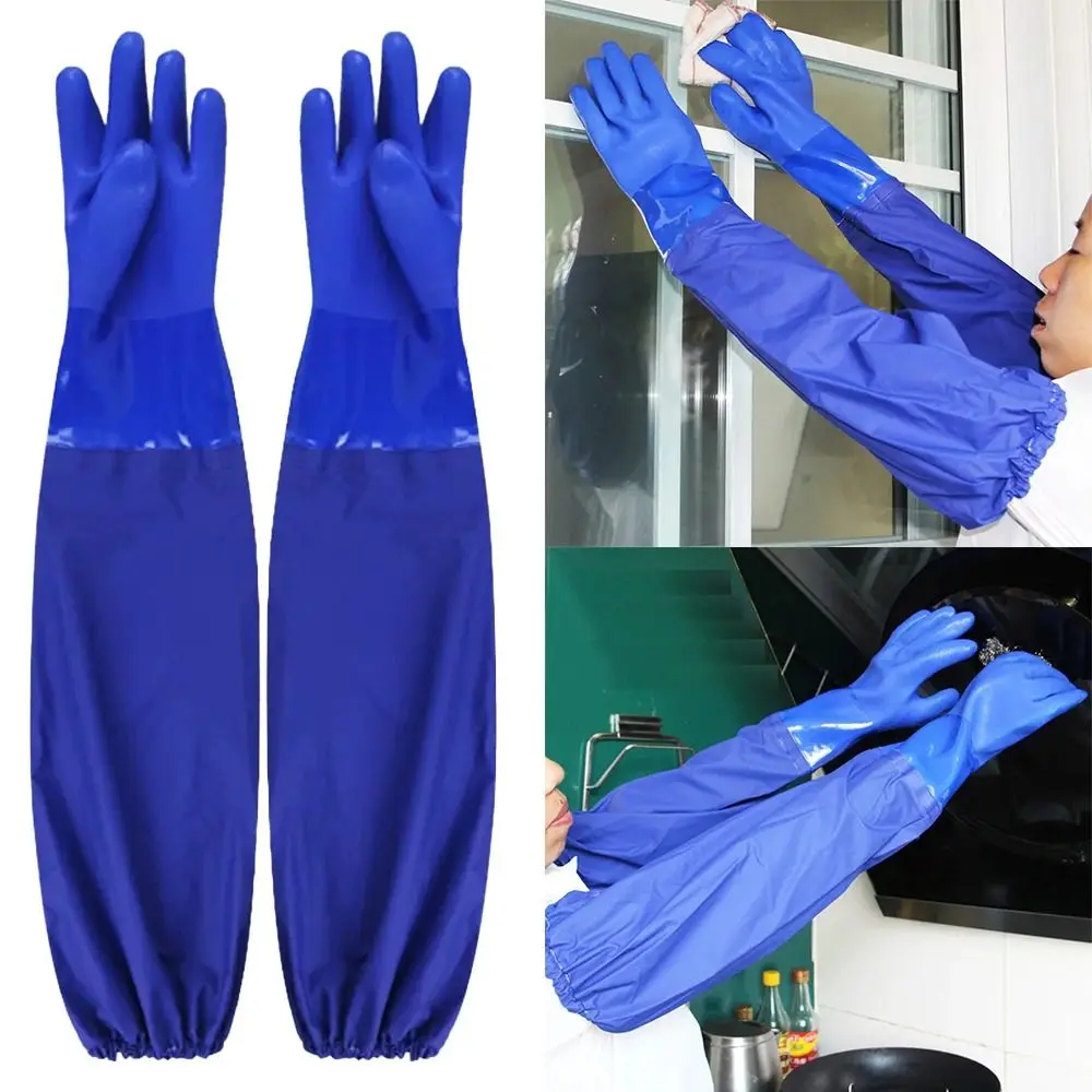 60CM Waterproof Rubber Cleaning Gloves 1