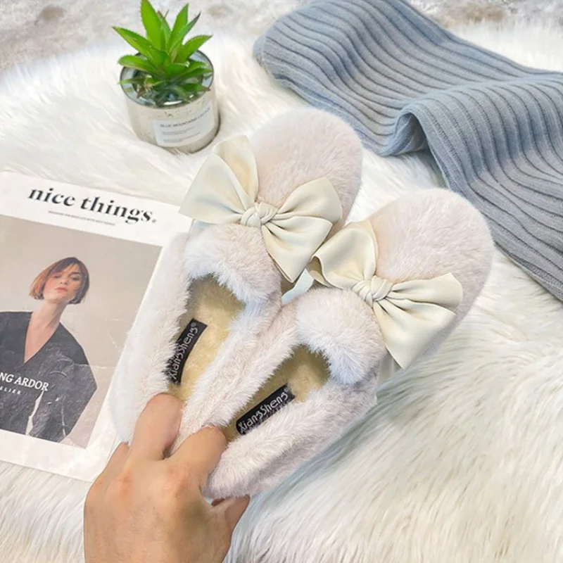 New Shoes Women Flats Autumn Winter Casual Loafers Woman Slip-on Boots Fashion Sneakers Casual Shoes Ladies Plush Fluffy