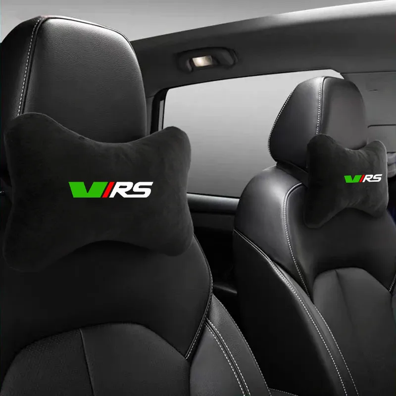스코다 VIRS VRS RS 옥타비아 파비아 라피드 슈퍼브 루트 자동차 액세서리용 차량 헤드레스트 목 베개 안전벨트 어깨 패드
