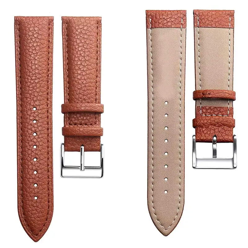 Premium Genuine Leather Watch Band for Men and Women - High-Quality Strap with Tool Included