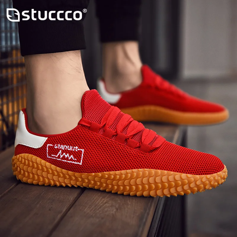 Mens Shoes Casual Chunky Sneakers Summer Breathable Red Sport Shoes Men Running Flats Tennis Shoes Plus Size Zapatos Deportivos 4