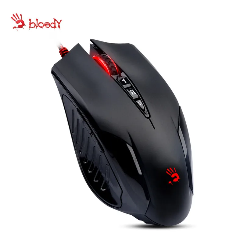 A4TECh Bloody V5m Mouse Wired Macros Programming 3200dpi Gaming Notebook Mouse Both Hands E-Sport Gaming Player Office Boys Gift