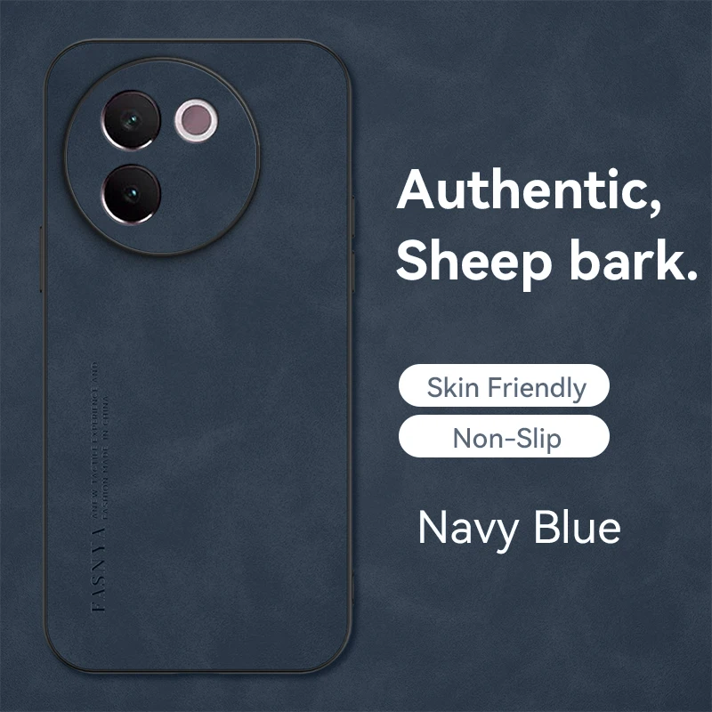 Luxurious Frosted Leather Phone Case with Silicone Protection and Heat Dissipation
