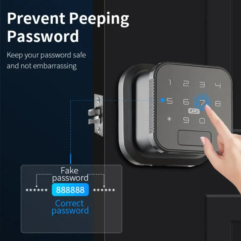 

Wifi Smart Ball Smart Door Lock Fingerprint Password IC Card Electronic Tuya APP Remote Control Intelligent Home Deadbolt Lock