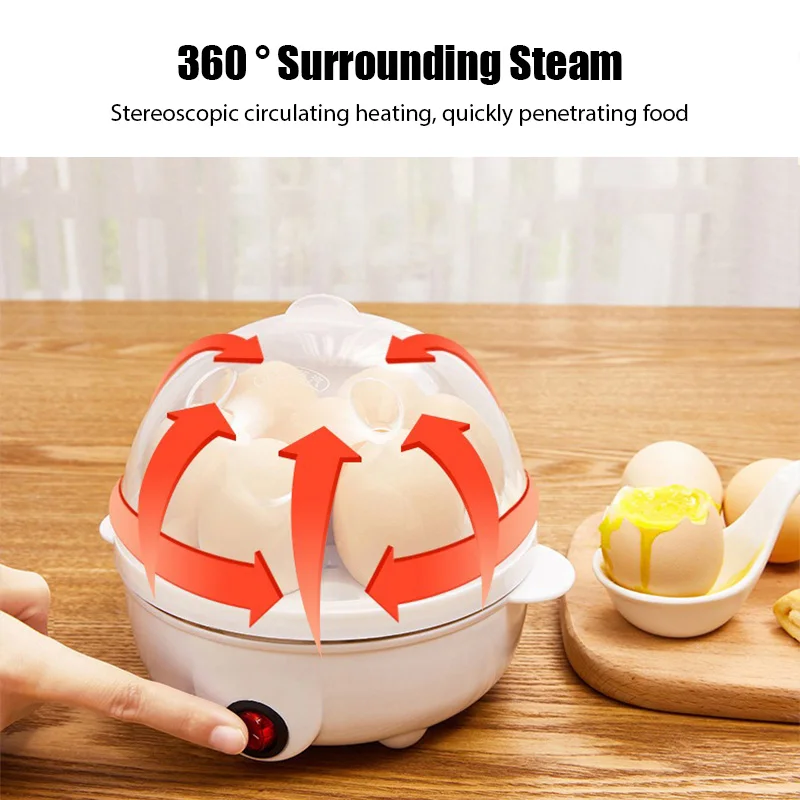 Electric Egg Boiler Multifunctional Double Layers Egg Cooker Mini Steamer Corn Milk Cooker Kitchen Cooking Breakfast Machine
