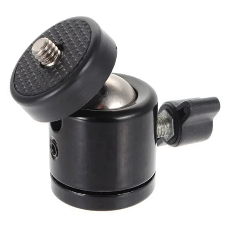 Universal 1/4 Swivel Mini Ball Head Screw Tripod Mount Adapter For Go Pro DSLR Camera Camcorder Light Bracket Camera Accessories