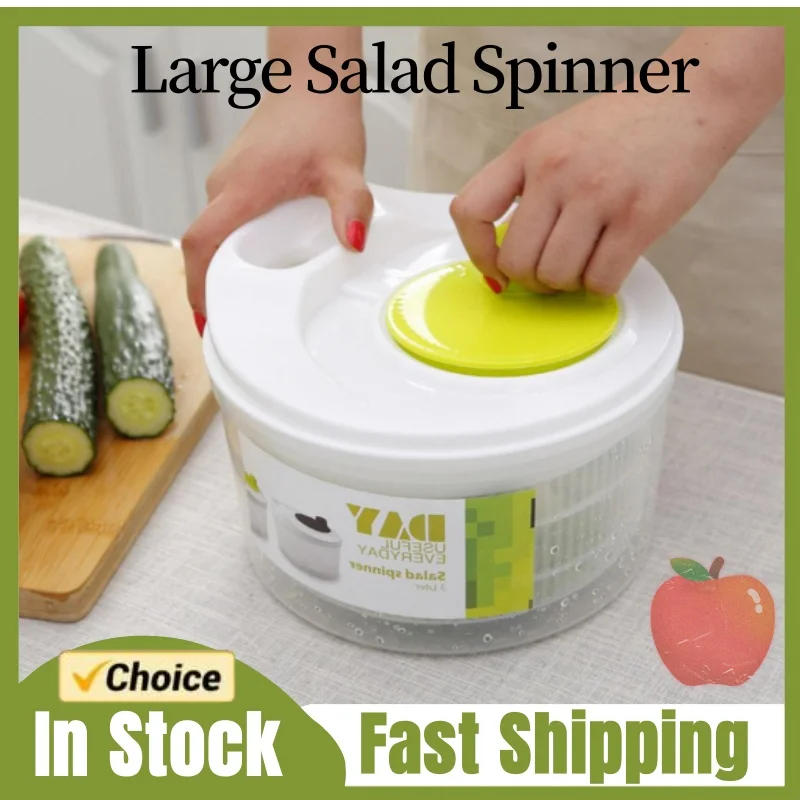 Newest Household Vegetable Dehydrator Creative Manual Water Salad Spinner Fruit Drain Basket Dryer Hand Crank Kitchen Household