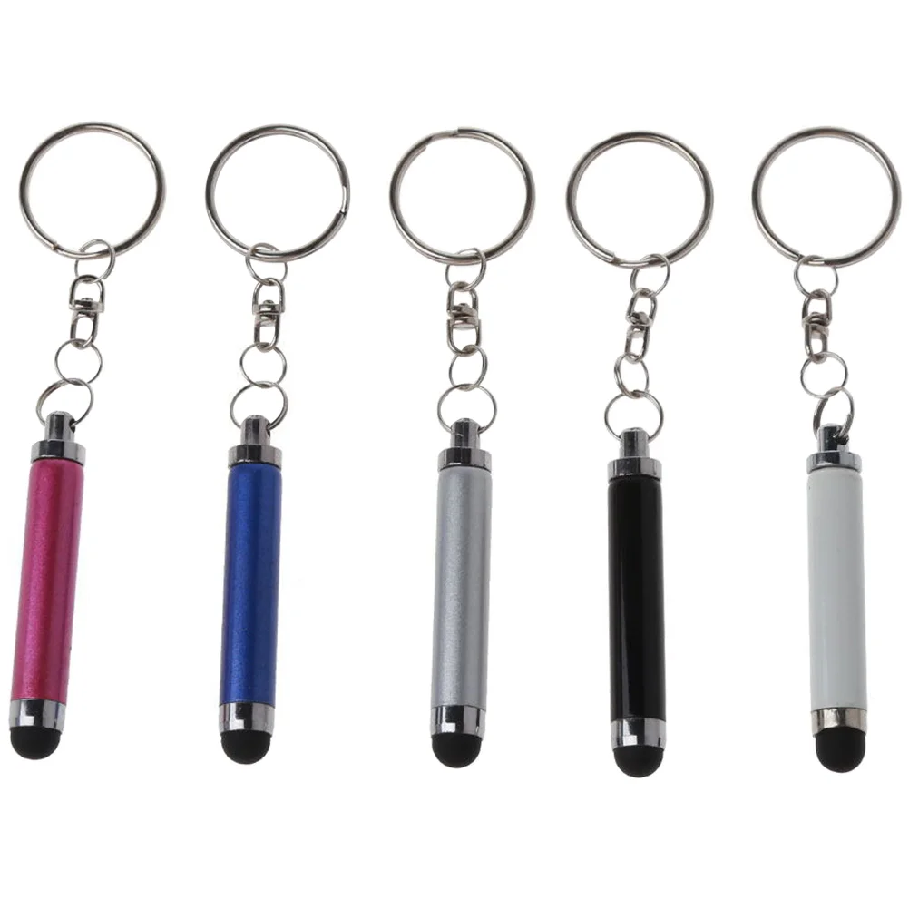 

5pcs Portable Capacitive Touch Screen Styluses Keychain Style (Assorted Color)