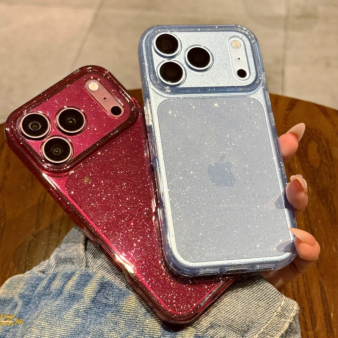 Luxury Transparent Glitter Bling Phone Case - Clear Soft TPU Silicone Shockproof Cover