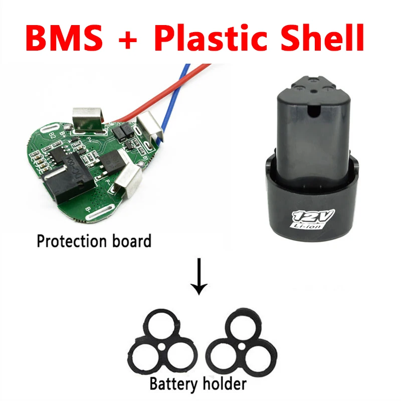 TX60 Plug 12V 25Ah 3S5P Battery Pack Box Holder Bank Case With 3S40A BMS