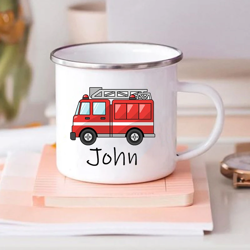 Personalized Custom Mug For Kids Hot Chocolate Car With Name Boys Kids Handle Mugs Birthday Party Favors Children's Gift