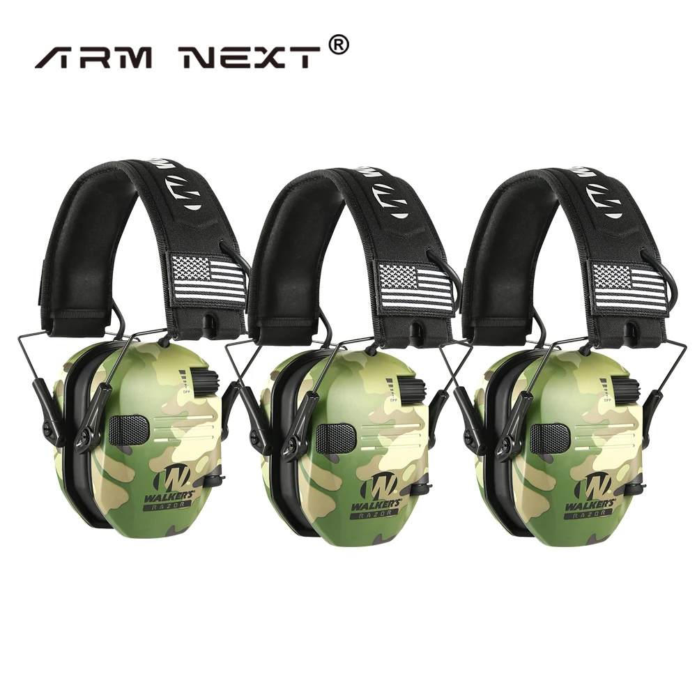 

3pcs NRR23dB Slim Electronic Muff Electronic Shooting Earmuff Tactical Hunting Hearing Protective Headset High Quality