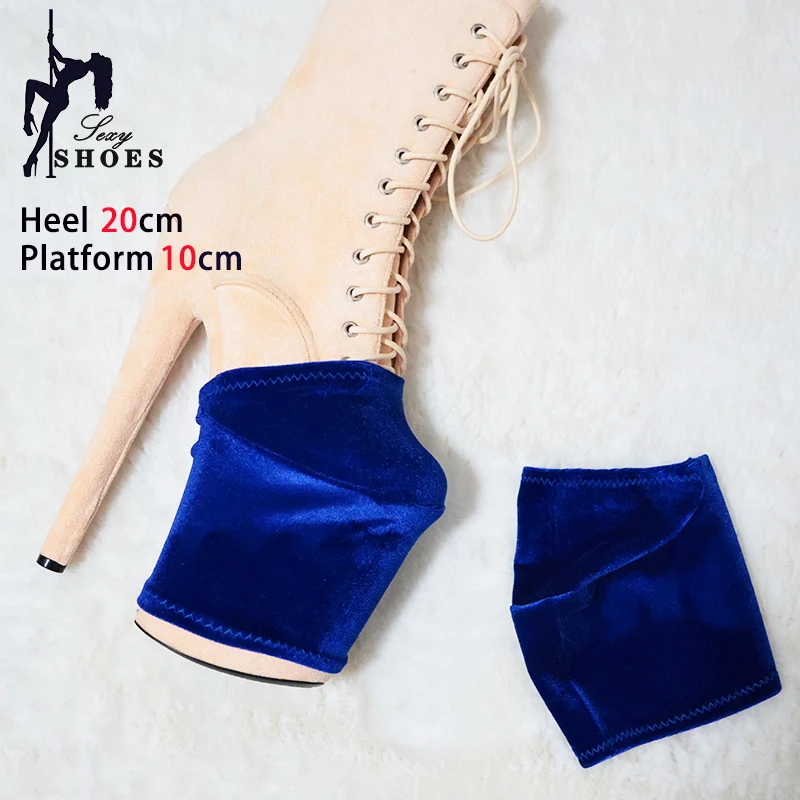 Golden Velvet Boot Protective Cover 20cm Waterproof Platform Shoe Cover Steel Pipe Dance Boot Protective Cover Dance Training