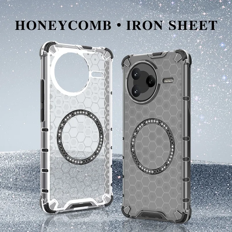 Magnetic Shockproof Clear Phone Case with Air-Cushion Protection