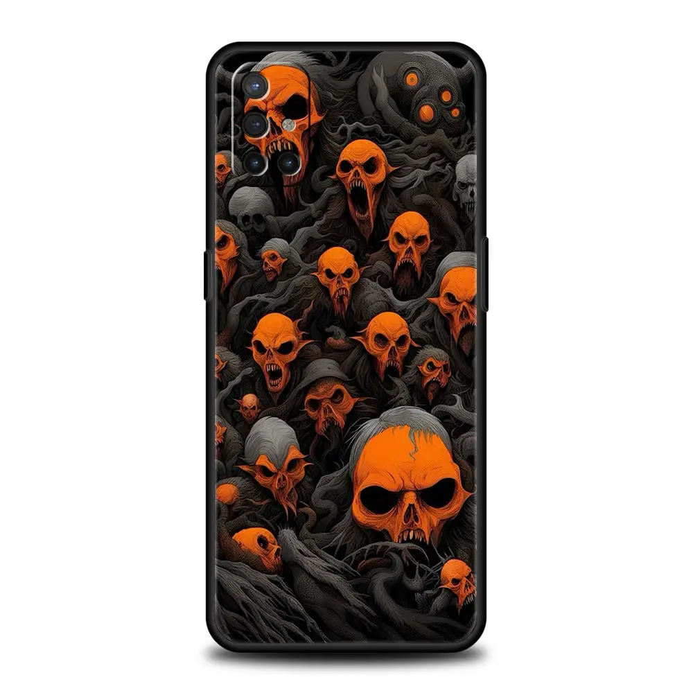 Soft TPU Terror Black Skull Design Phone Case