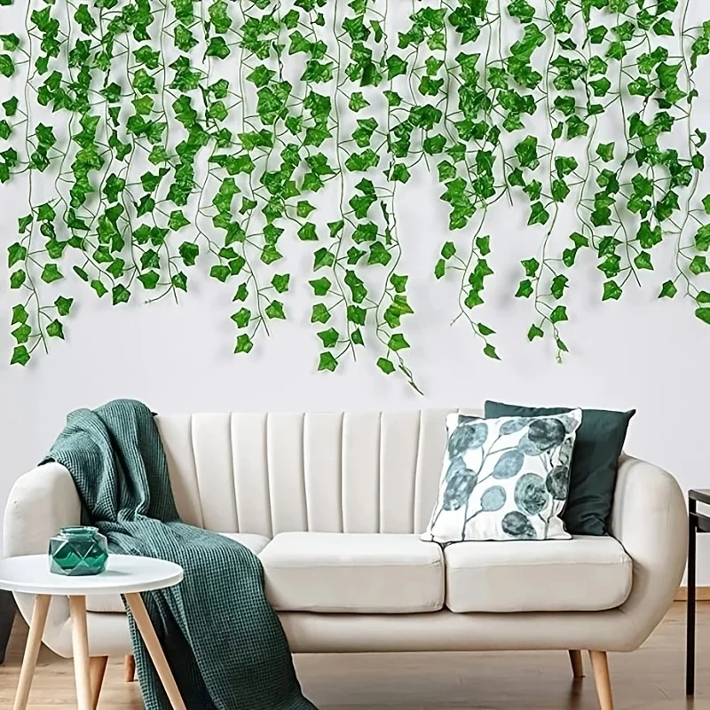 Artificial Plant Green Leaf Vine 2 Meters Centerpiece Wedding Home Outdoor Garden Garland Arch Wall Diy Gift Festival Decoration