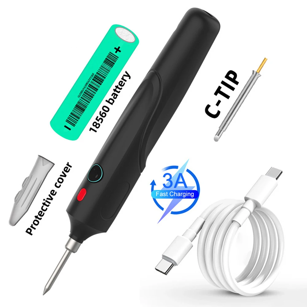 Three-speed temperature contr Cordless Soldering Iron USB Wireless Battery Rechargeable Soldering Iron Electronic Welding Tool