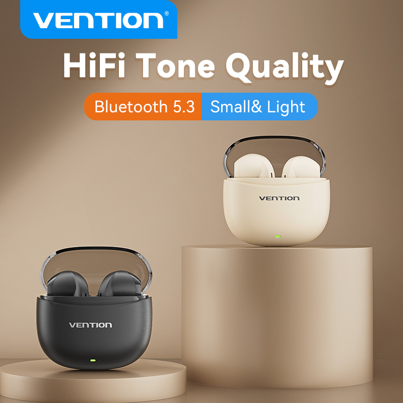 Vention Bluetooth 5.3 Wireless Earphones Headset TWS HiFi Stereo Sports with Mic Earbud Low Latency Headphones Touch Control