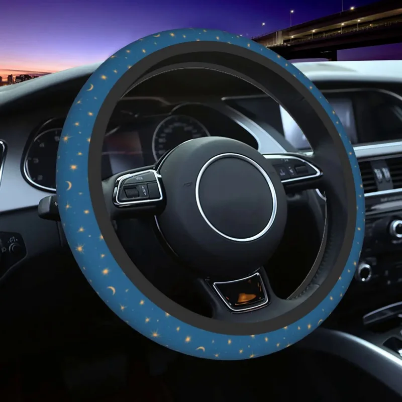 

Retor Sun Moon Cool Cover 38cm Anti-slip Auto Steering Wheel Protector Car-styling Interior Accessories