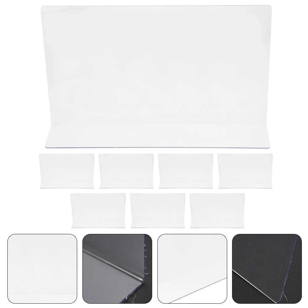 

8 Pcs Wardrobe Cabinet Partition Plate Closet Dividers Plastic for Shelves Towel Shelf Wood Clear Office