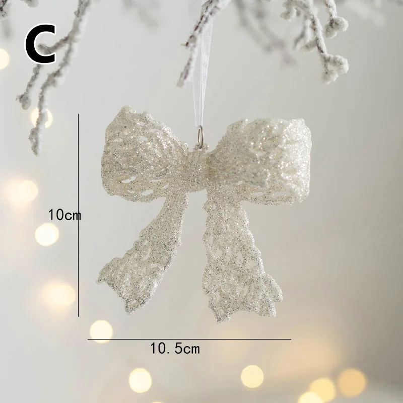 Glitter Pendant Xmas Tree Hanging Decor Angel Girl Bell Bird Christmas Party Ornaments Home Decoration New Year Kids Gifts christmas tree decoration