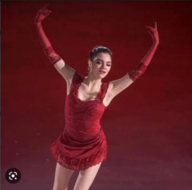 

Red Color Figure Skating Dress Competition Kids Rhythmic Gymnastics Performance Skating Uniforms Costumes